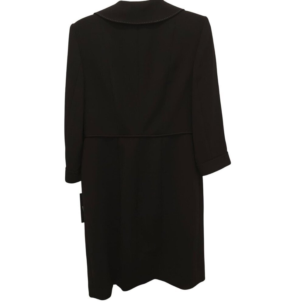 Anne Klein Black 2 Piece Suit Size 6 Coat & Skirt Fully Lined New with Tags - Picture 2 of 16